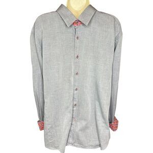 Jared Lang Solid Contrast Reverse Sport Shirt Size XL